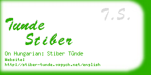tunde stiber business card